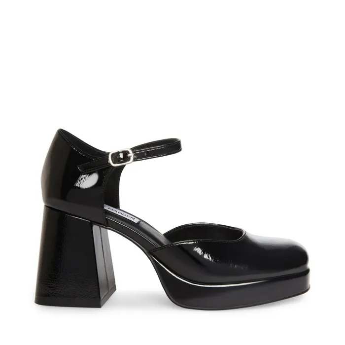 Steve Madden Mimi Black Patent Womens Loafers