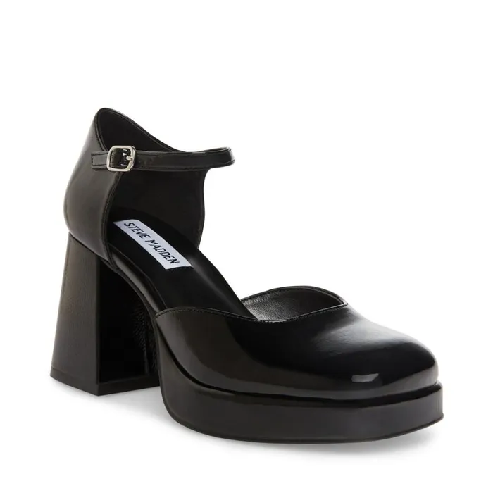 Steve Madden Mimi Black Patent Womens Loafers