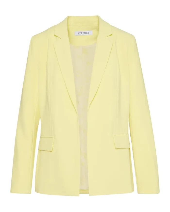 Steve Madden Neon Blazer Yellow Womens Jackets and Coats