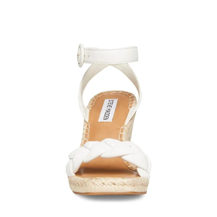 Steve Madden Novah White Womens Wedges Steve Madden Novah White Womens Wedges