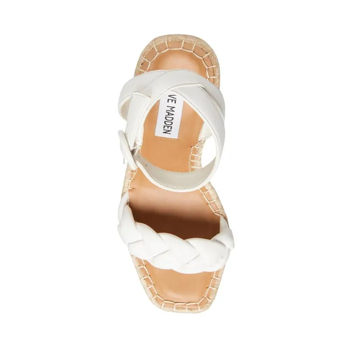 Steve Madden Novah White Womens Wedges Steve Madden Novah White Womens Wedges