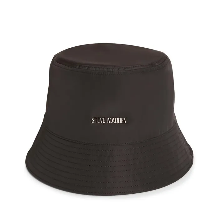 Steve Madden Nylon Bucket Hat Black Womens Hats and Hair Accessories