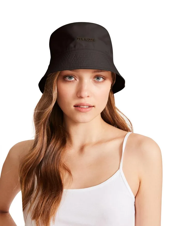 Steve Madden Nylon Bucket Hat Black Womens Hats and Hair Accessories Steve Madden Nylon Bucket Hat Black Womens Hats and Hair Accessories