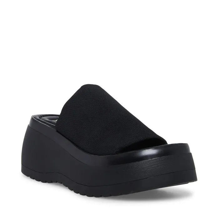 Steve Madden Scrunchy Black Womens Sandals Steve Madden Scrunchy Black Womens Sandals
