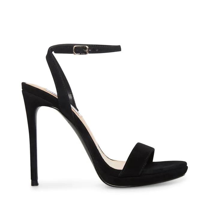 Steve Madden Wafer Black Suede Womens Heels