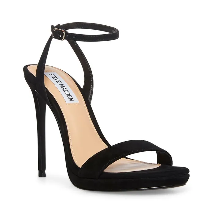 Steve Madden Wafer Black Suede Womens Heels Steve Madden Wafer Black Suede Womens Heels