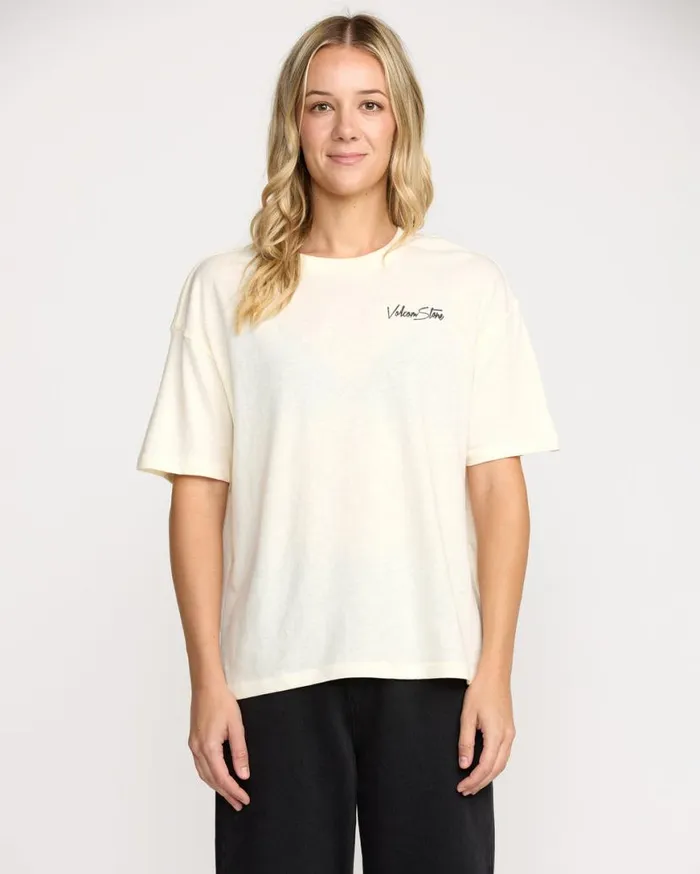 Stone Dream Boyfriend Tee 8211 Bone Womens Volcom Tops