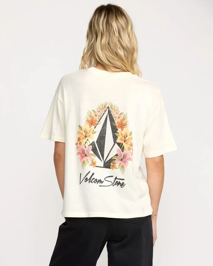 Stone Dream Boyfriend Tee 8211 Bone Womens Volcom Tops