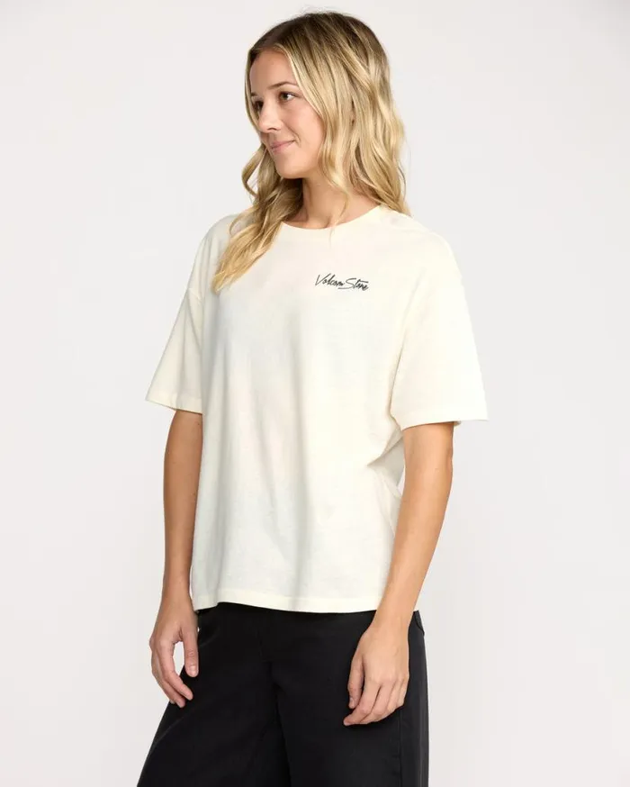 Stone Dream Boyfriend Tee 8211 Bone Womens Volcom Tops