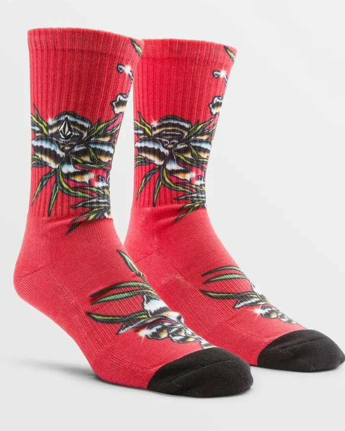 Stoney Shred Socks 8211 Ribbon Red Mens Volcom Socks