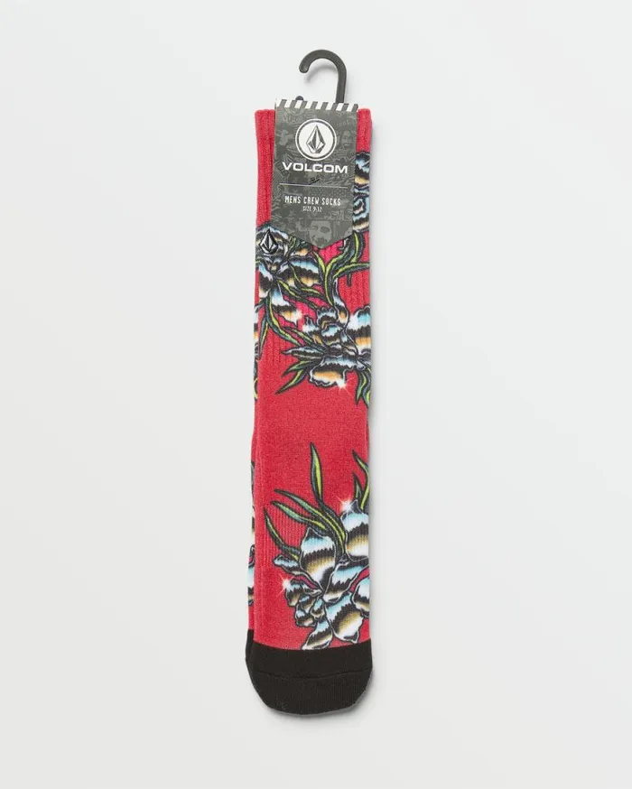 Stoney Shred Socks 8211 Ribbon Red Mens Volcom Socks