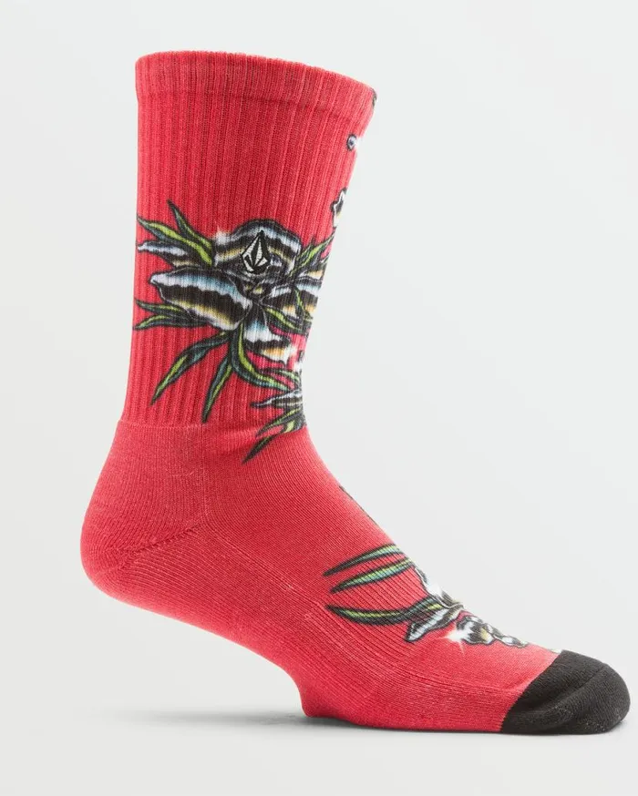 Stoney Shred Socks 8211 Ribbon Red Mens Volcom Socks