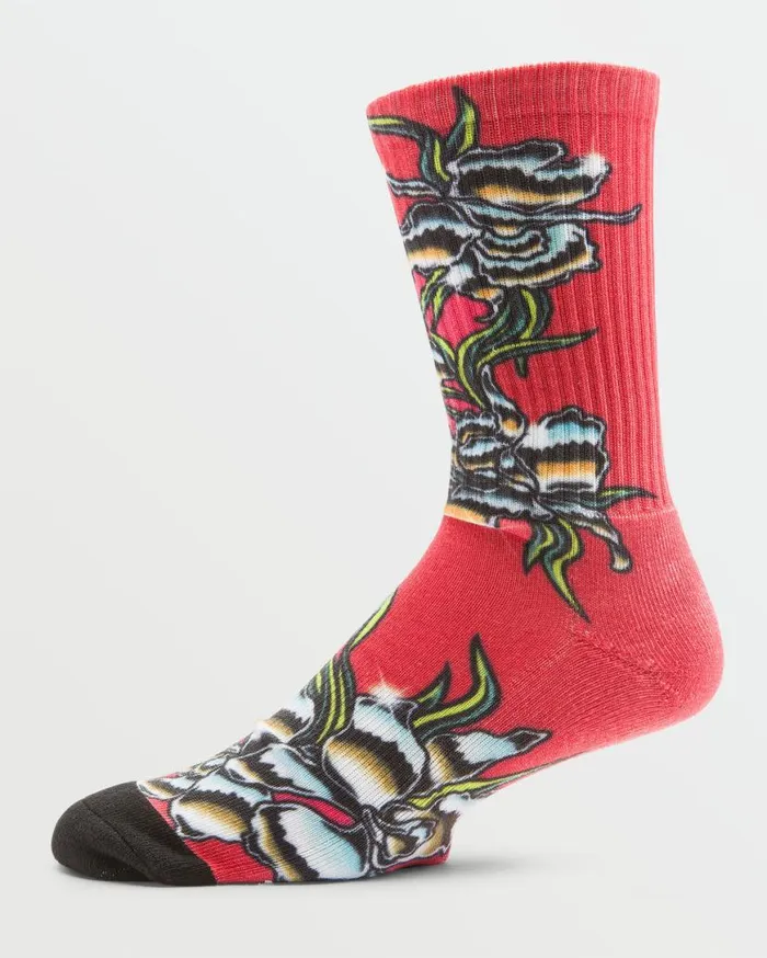 Stoney Shred Socks 8211 Ribbon Red Mens Volcom Socks