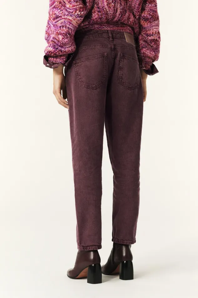 StraightFit Denim Fely Red Women Baandsh Pants and Jeans