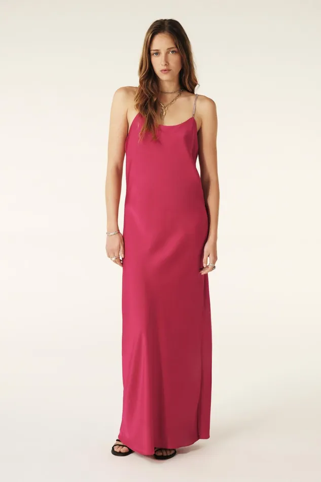 Strappy Maxi Dress Calix Red Women Baandsh Dresses
