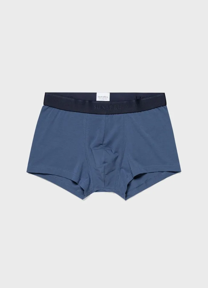 Stretch Cotton Trunks Atlantic Blue Men SUNSPEL Trunks and Shorts