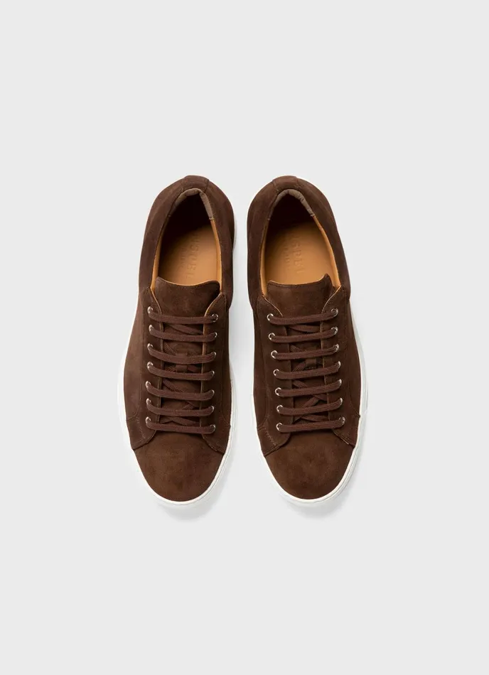 Suede Tennis Shoe Dark Walnut Men SUNSPEL Shoes