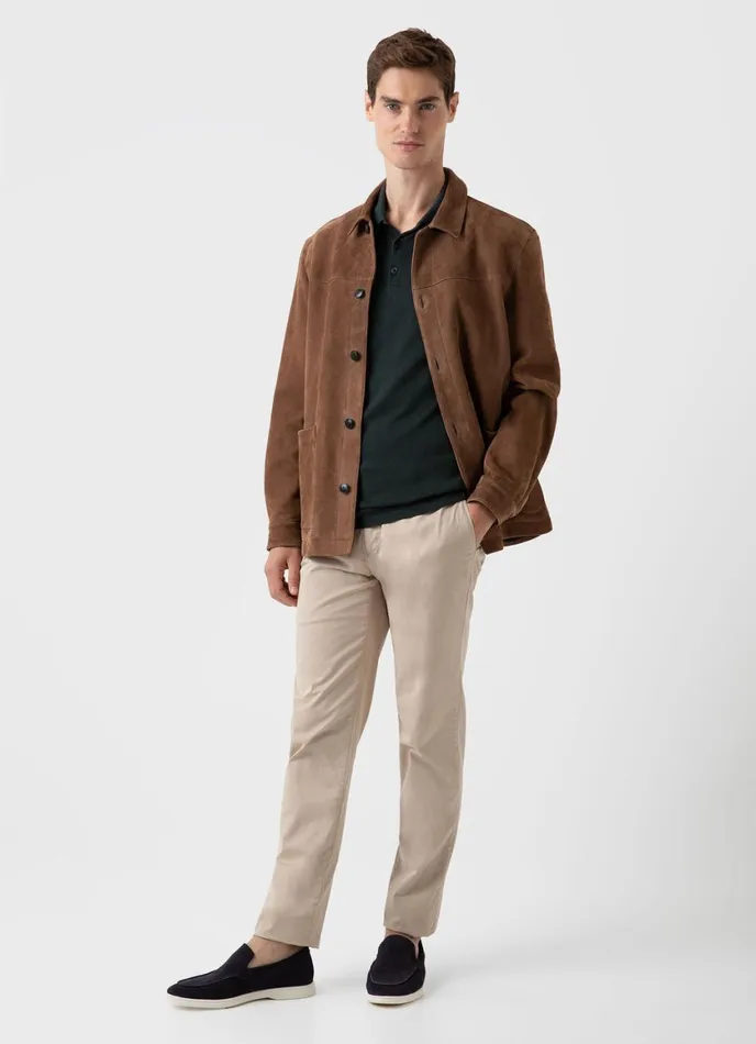 Suede Twin Pocket Jacket Men SUNSPEL Jackets and Coats