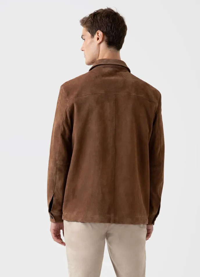 Suede Twin Pocket Jacket Men SUNSPEL Jackets and Coats