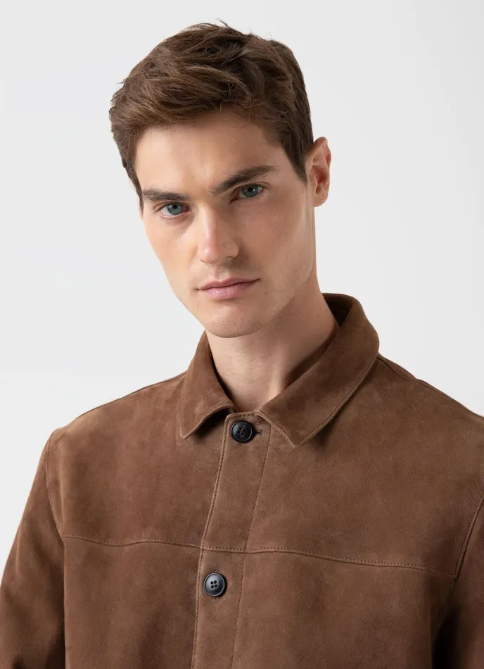 Suede Twin Pocket Jacket Men SUNSPEL Jackets and Coats