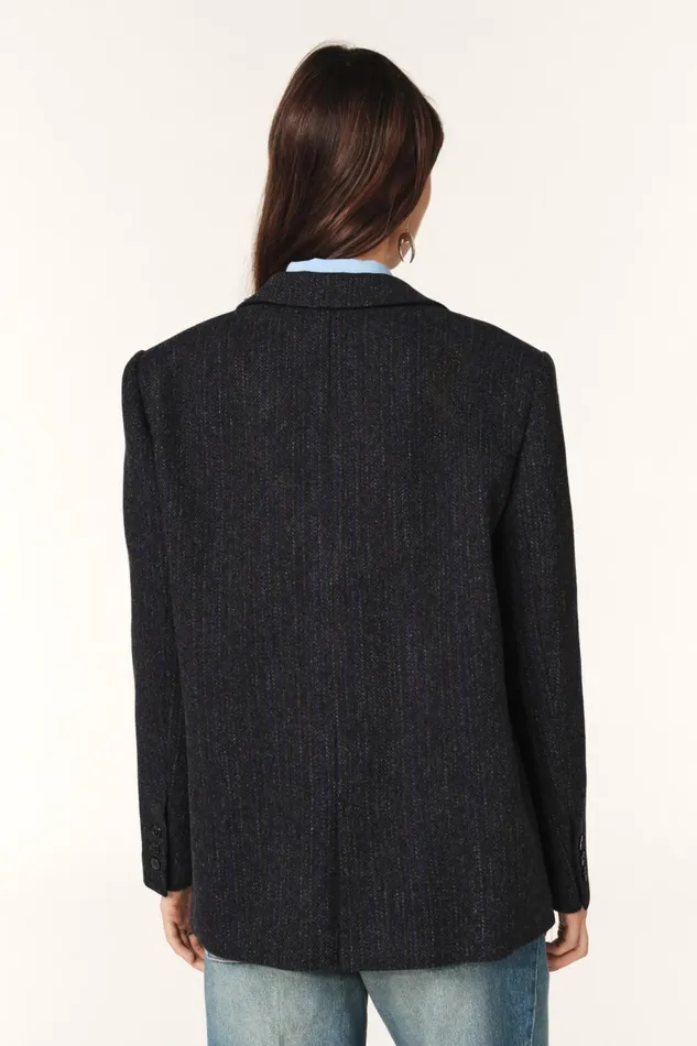 Suit Jacket Peace Blue Women Baandsh Jackets and Coats