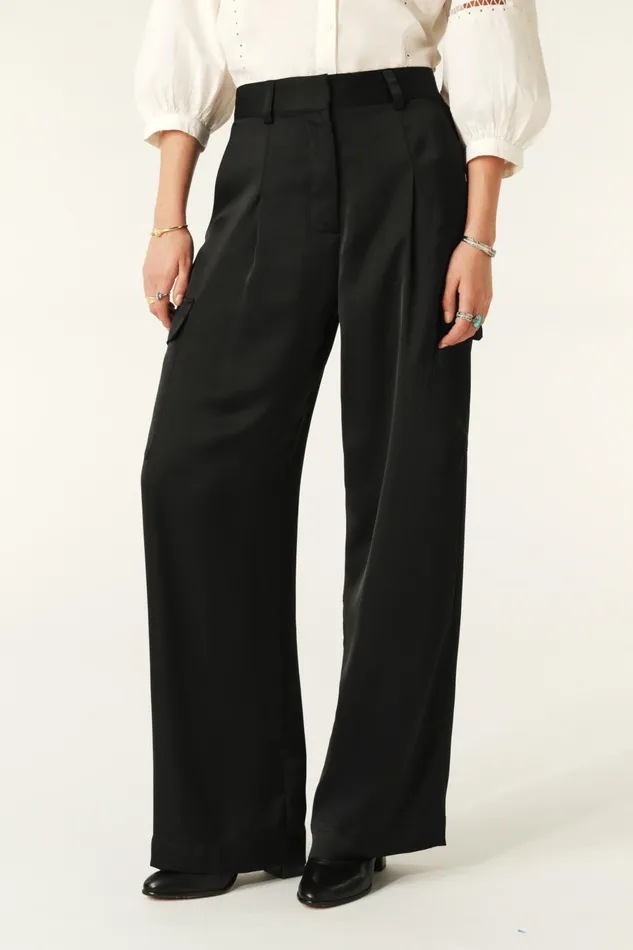 Suit Pants Cary Black Women Baandsh Pants and Jeans