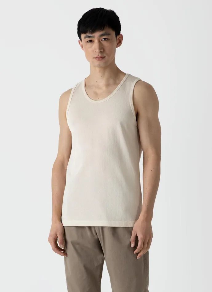 Sunspel X MR PORTER Riviera Tank Undyed Men SUNSPEL Tshirts