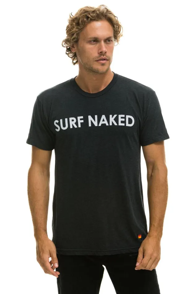 Surf Naked Tee 8211 Charcoal WomenMen Aviator Nation Tees