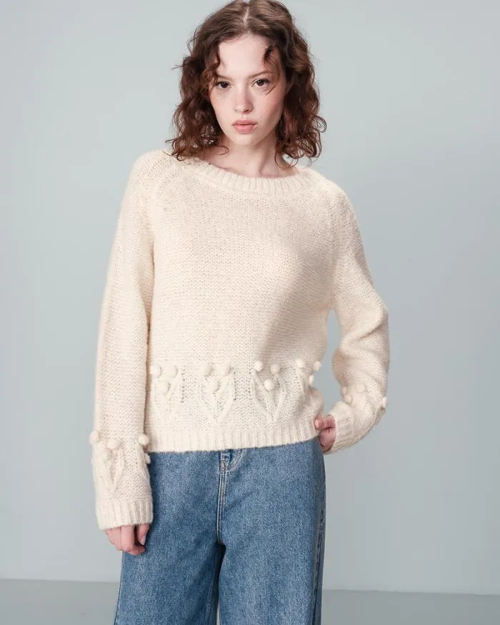 SWEATER ECRU NAURINE Shop Grace and Mila Plain Jumpers