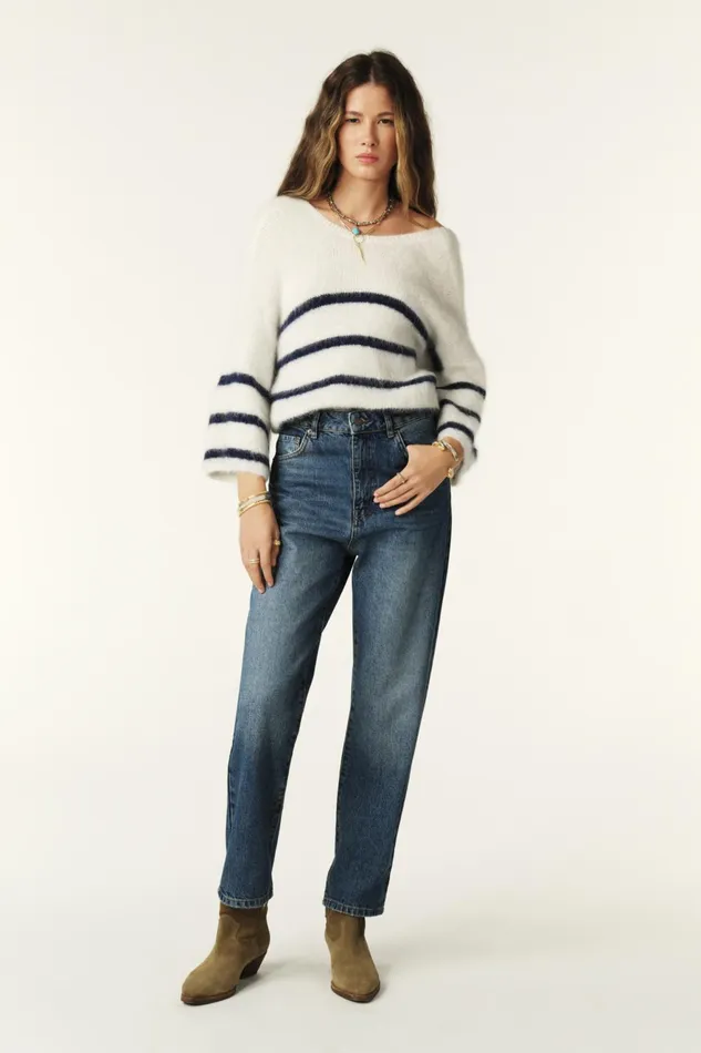 Sweater With 34 Sleeves Biguel OffWhite Women Baandsh Sweaters and Cardigans Sweater With 34 Sleeves Biguel OffWhite Women Baandsh Sweaters and Cardigans