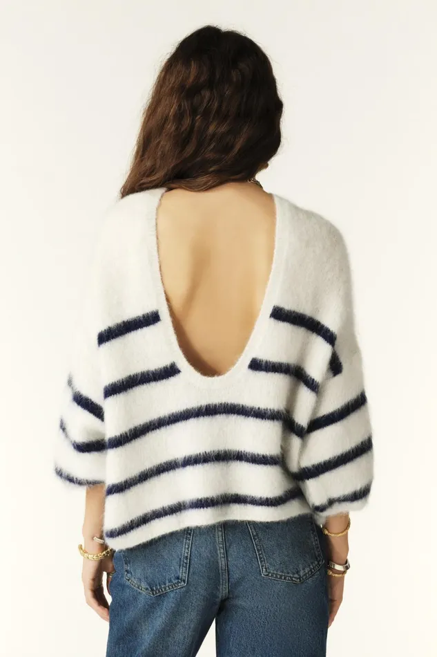 Sweater With 34 Sleeves Biguel OffWhite Women Baandsh Sweaters and Cardigans Sweater With 34 Sleeves Biguel OffWhite Women Baandsh Sweaters and Cardigans