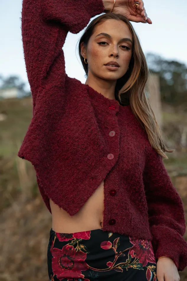 Sweaters Albertine Cardigan Wine Petal and Pup Women