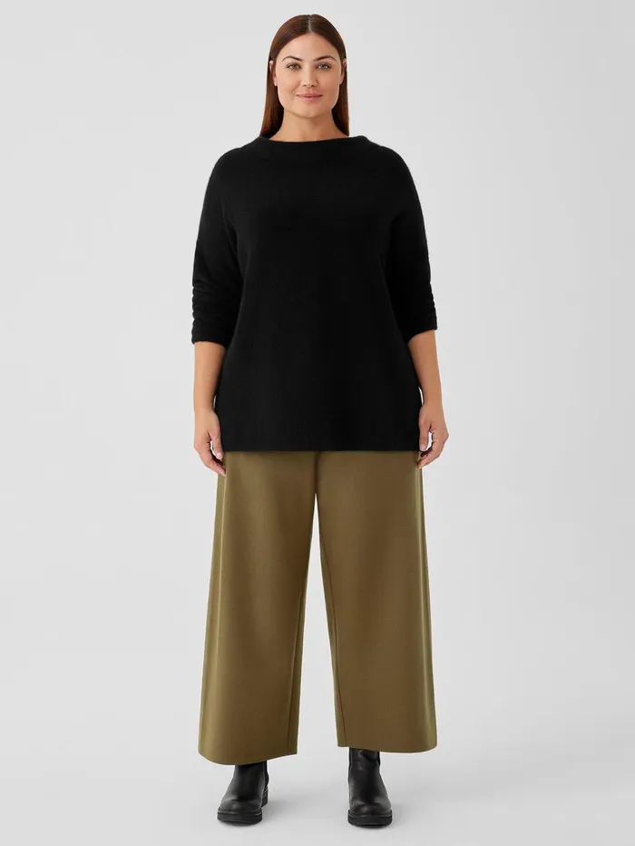 Sweaters and Cardigans Women Eileen Fisher Cashmere Silk Bliss Funnel Neck Top Black