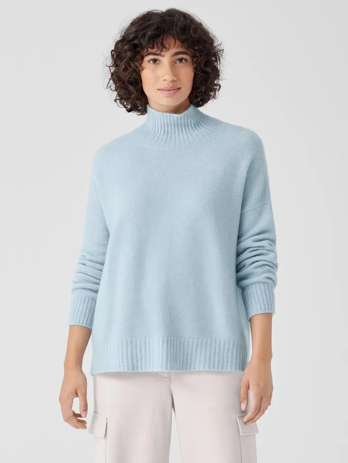 Sweaters and Cardigans Women Eileen Fisher Cashmere Silk Bliss Turtleneck BoxTop Frost Sweaters and Cardigans Women Eileen Fisher Cashmere Silk Bliss Turtleneck BoxTop Frost