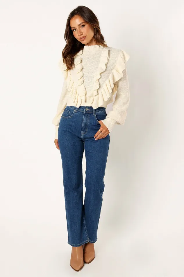Sweaters Charice Knit Long Sleeve Top Cream 8211 Petal and Pup Women