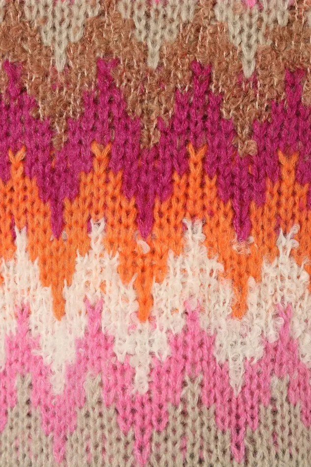 Sweaters Petal and Pup Women Emerson Fairisle Knit Sweater OrangePink