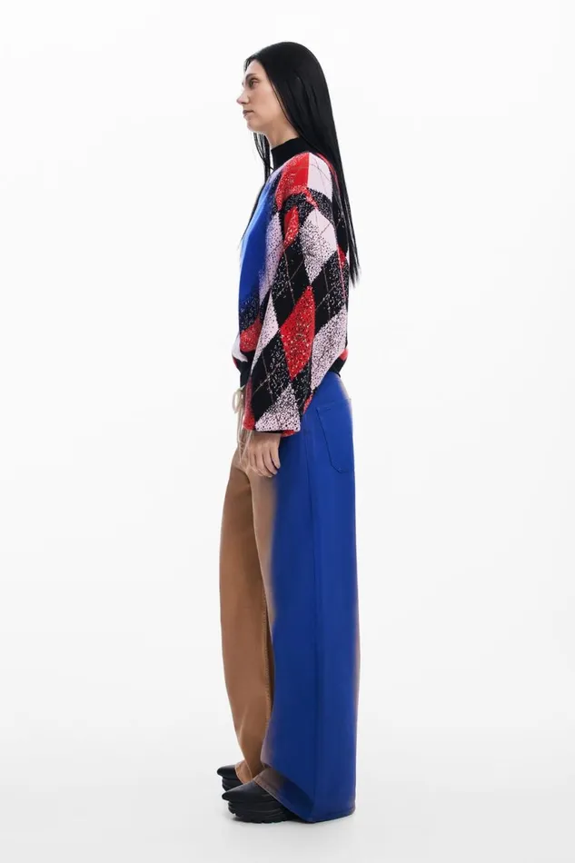 Sweaters Women Desigual Spray Effect Sweater Maitrepierre Blue