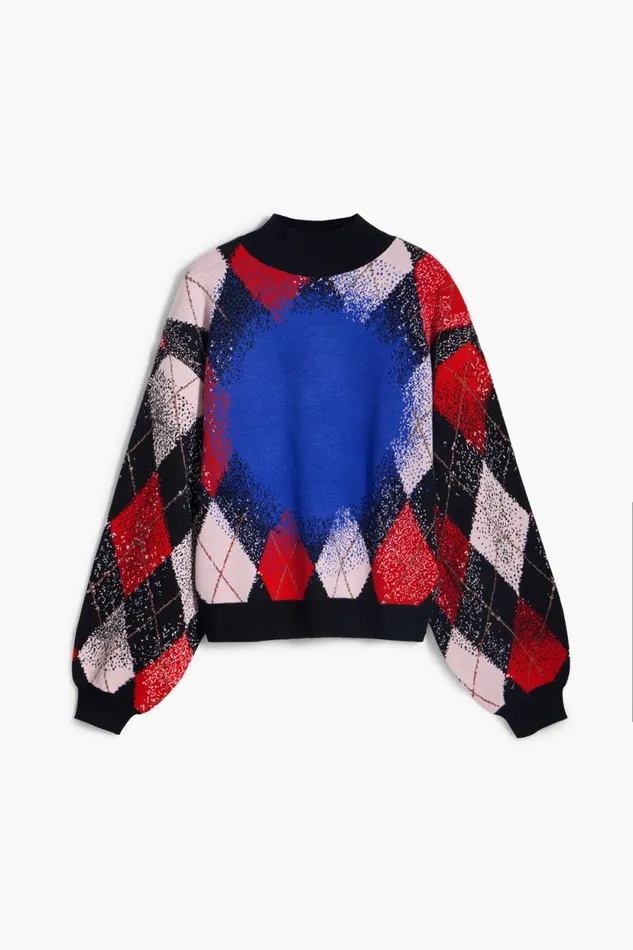 Sweaters Women Desigual Spray Effect Sweater Maitrepierre Blue