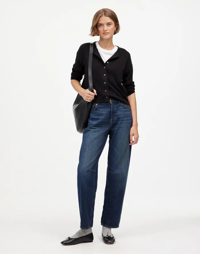 Sweaters Women Madewell Relaxed ButtonFront Cardigan Jet Black