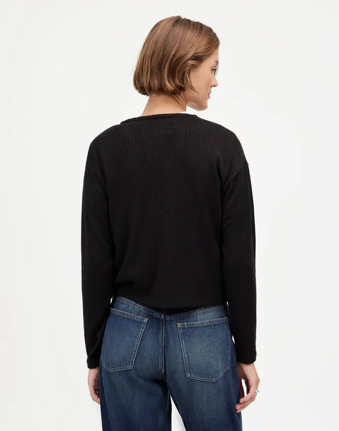 Sweaters Women Madewell Relaxed ButtonFront Cardigan Jet Black