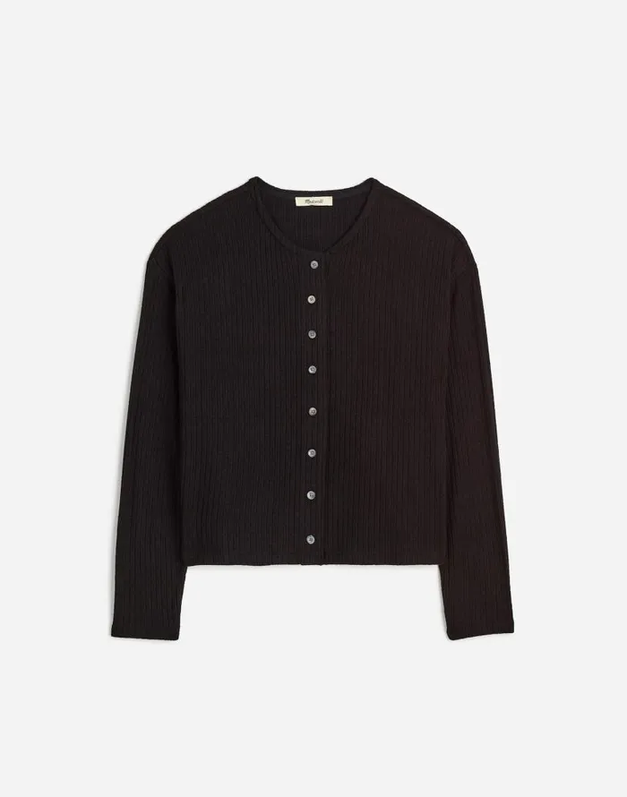 Sweaters Women Madewell Relaxed ButtonFront Cardigan Jet Black
