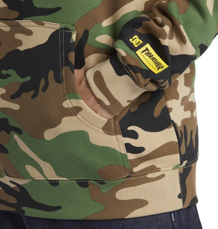 Sweatshirts and Hoodies DC Shoes Men Thrasher DC PH Hoodie army camo