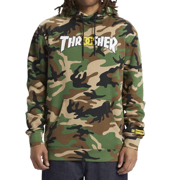 Sweatshirts and Hoodies DC Shoes Men Thrasher DC PH Hoodie army camo