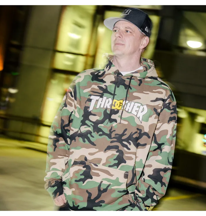 Sweatshirts and Hoodies DC Shoes Men Thrasher DC PH Hoodie army camo