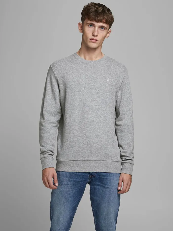 Sweatshirts JACK and JONES Mens 2PACK SWEATSHIRT Grey Light Grey Melange Online