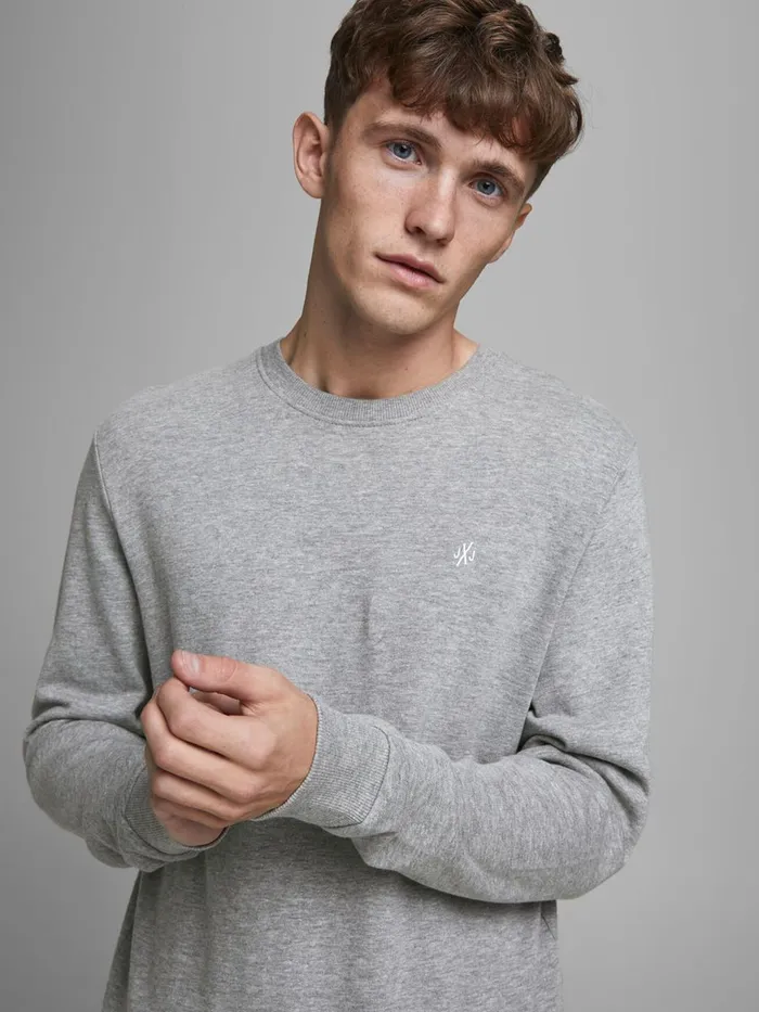 Sweatshirts JACK and JONES Mens 2PACK SWEATSHIRT Grey Light Grey Melange Online