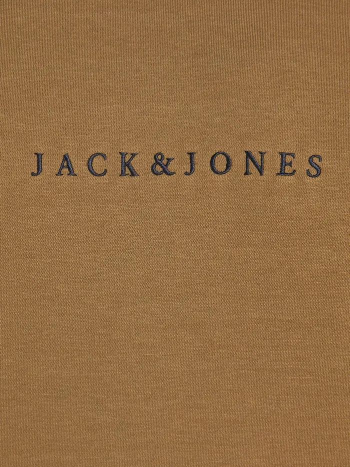 Sweatshirts JACK and JONES Mens LOGO CREW NECK SWEATSHIRT Brown Rubber Online