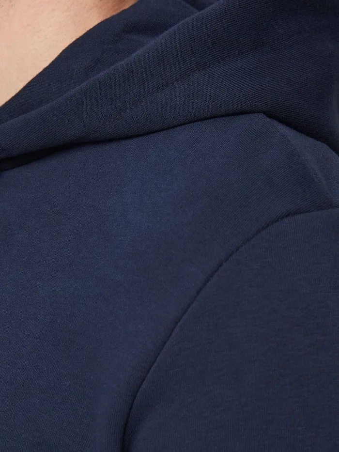 Sweatshirts JACK and JONES Mens LOGO HOODIE Blue Navy Blazer Cheap On Sale