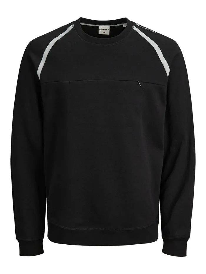 Sweatshirts JACK and JONES Mens PERFORMANCE SWEATSHIRT Black Black Popular