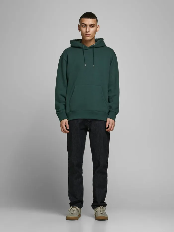 Sweatshirts JACK and JONES Mens PLAIN HOODIE Green Sea Moss Gift 4 You
